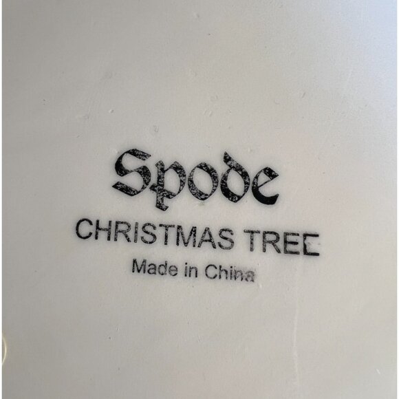 SPODE "Christmas Tree" Santa Handpainted Ceramic COOKIE JAR Holiday 10.75" tall - Picture 15 of 16
